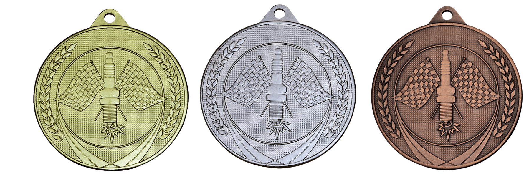 Auto-Motorsport ME631 Medaille Ø 50 mm goud-zilver-brons Compleet
